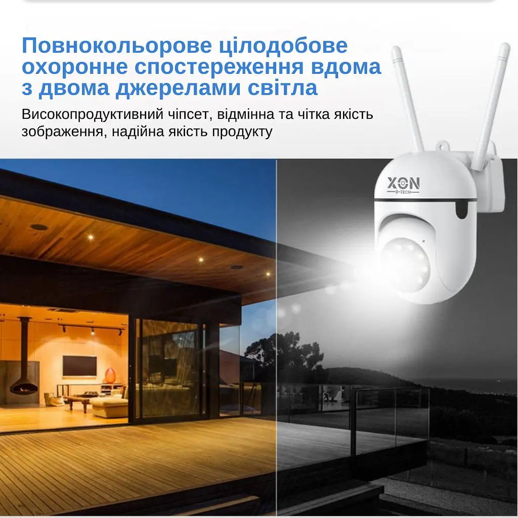 IP-камера поворотная XON SmartCam Wi-Fi 1080P (UCWEM21YW 4798) Белая - фото 11