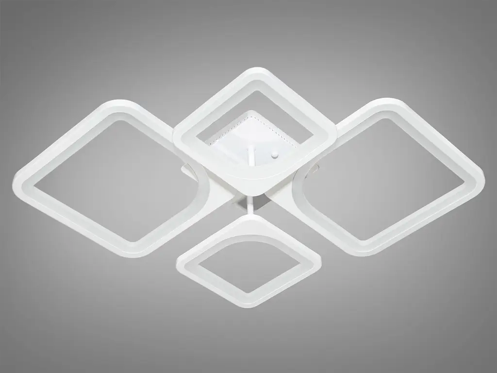 Люстра світлодіодна Diasha 8060/2+2WH 80W, пульт, сучасний стиль для коридору, вітальні, спальні, кухні - фото 2