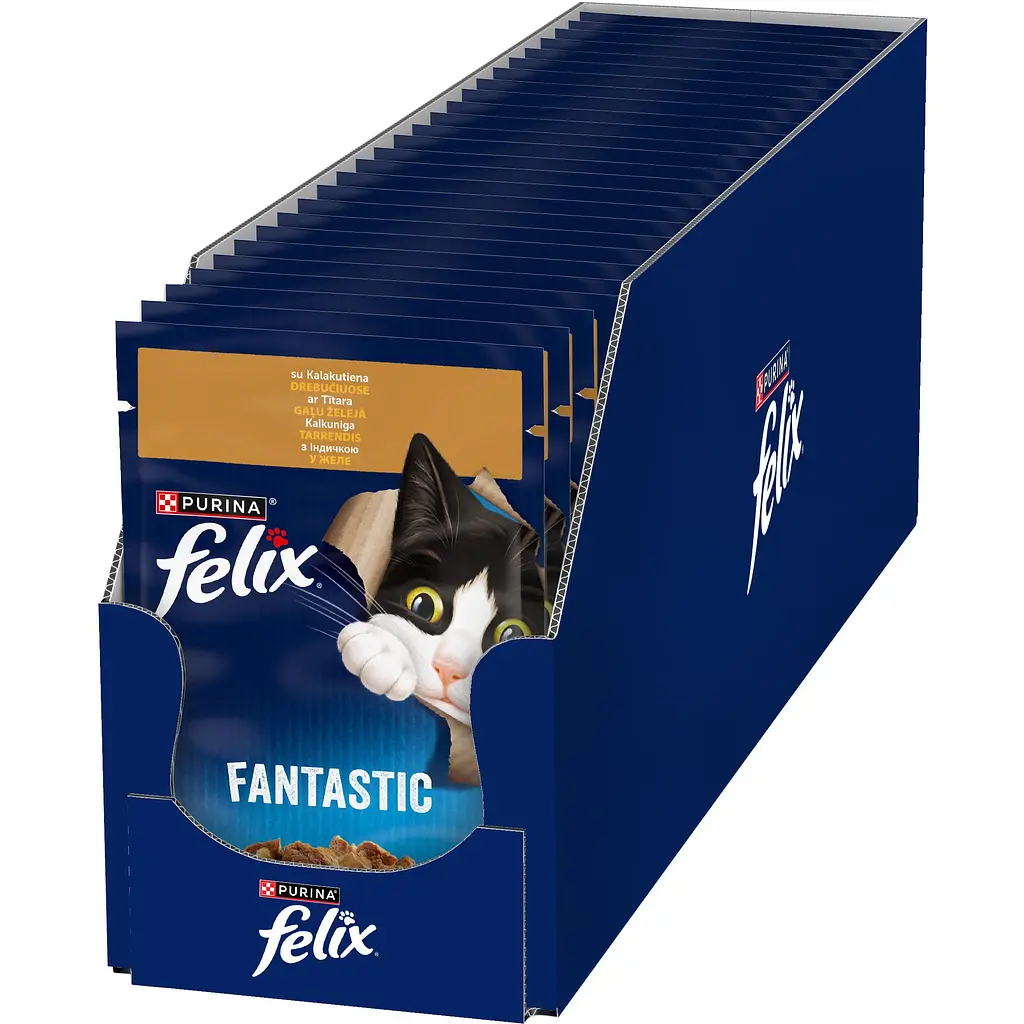 Вологий корм для котів Felix Fantastic з індичкою в желе 85 г - фото 4