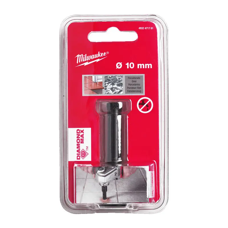 Коронка алмазна Diamond Max MILWAUKEE M14, діаметр 10мм (сухе свердління) - фото 2
