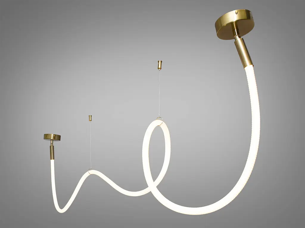 Стильна світлодіодна люстра шланг потужністю 28W, бронза - фото 2
