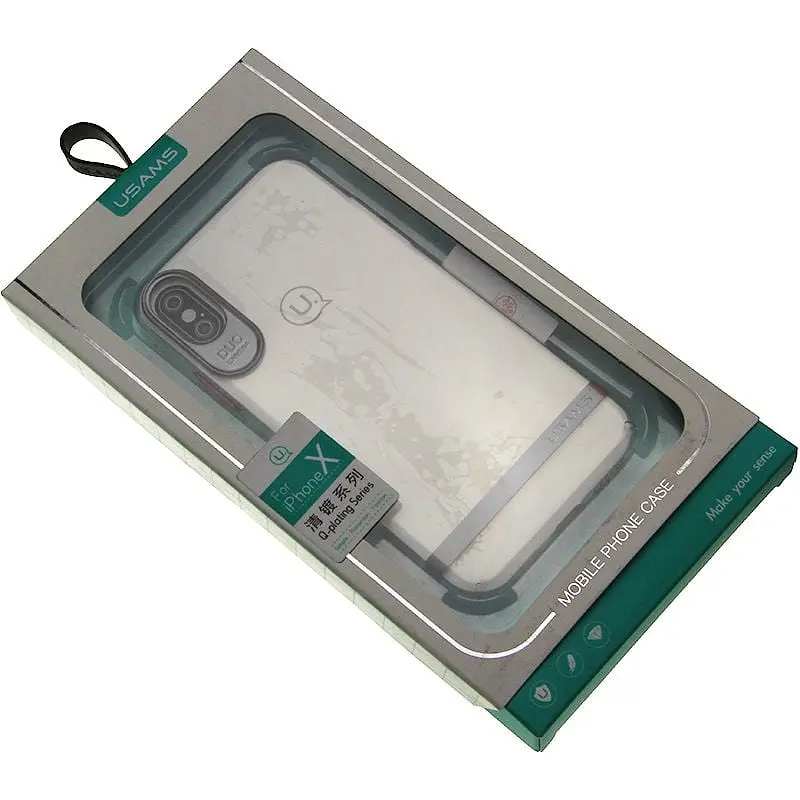 Чохол-накладка Usams Q-plating Series Apple iPhone X Silver - фото 2