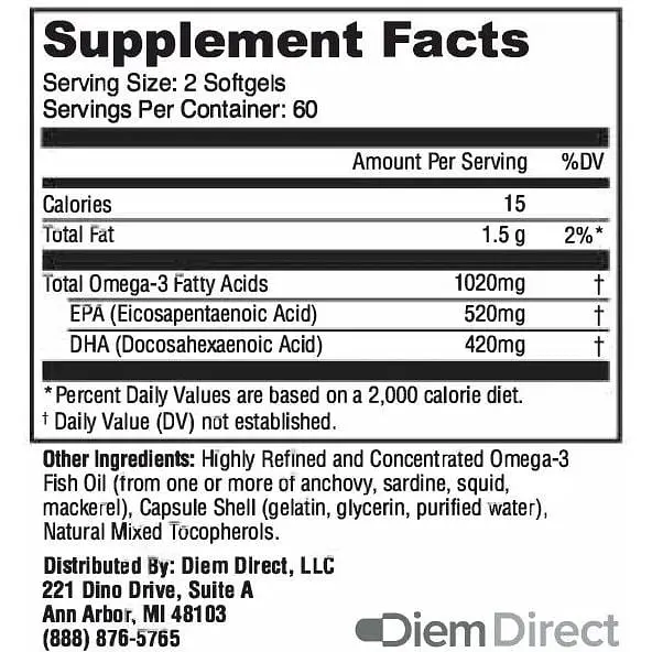 Омега 3 OmneDiem Clean Omega 3 120 softgels - фото 2