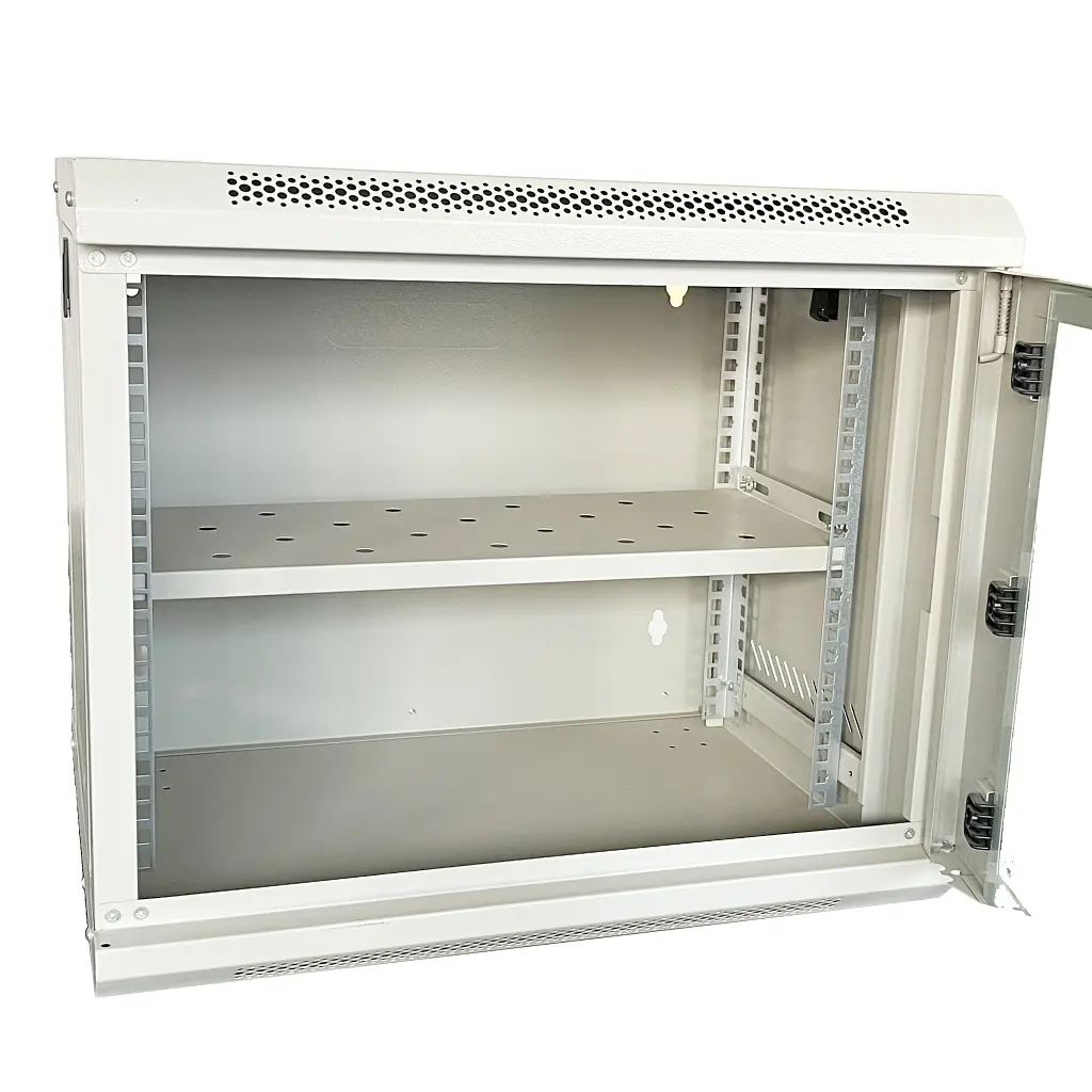 Шафа настінна GEAR 9U 19" 600x600x450 мм, + полиця 19", grey (GWMSN-9U-600-600G) - фото 3
