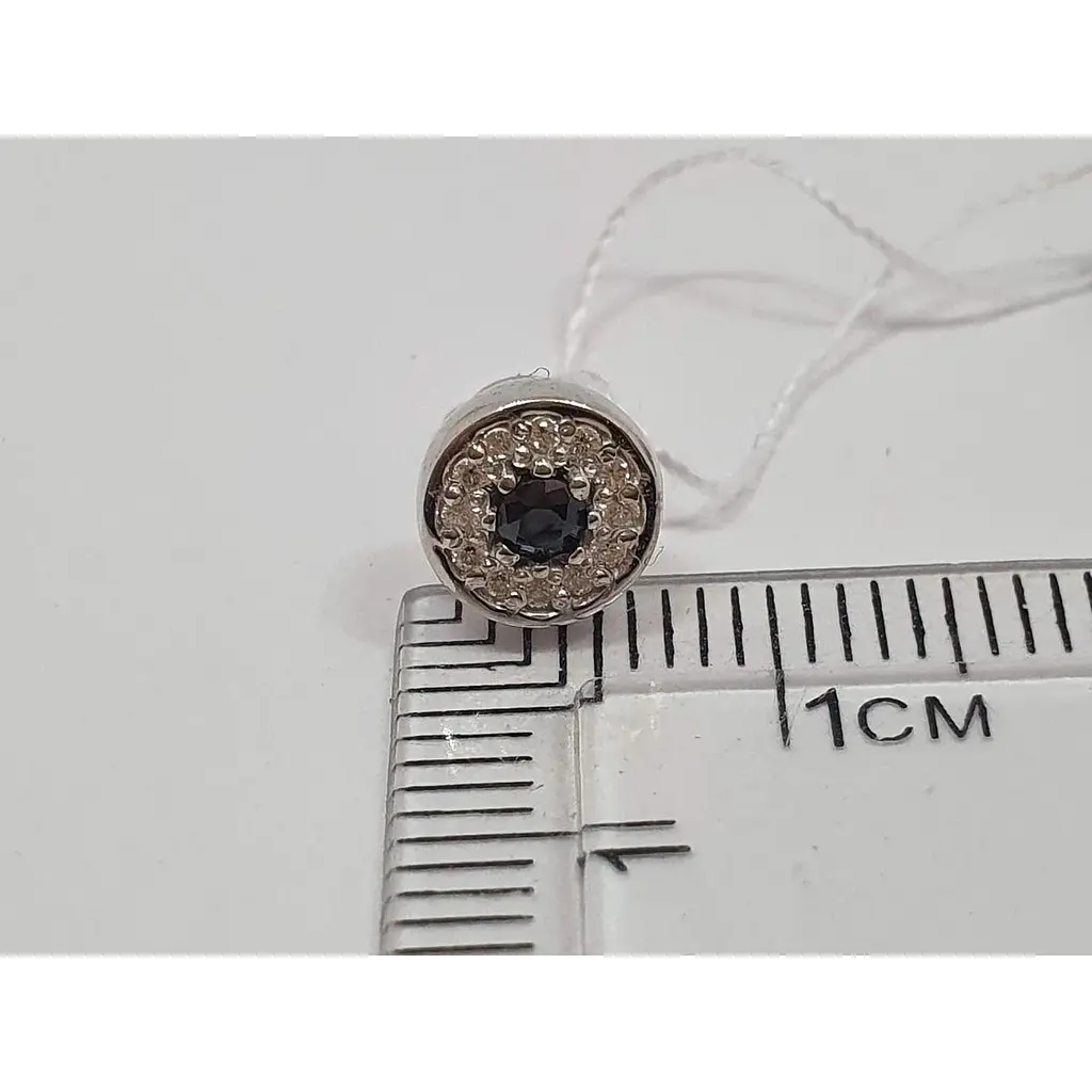 Срібні пуссети Vegas з фіанітами. 20206Р СИН - фото 4