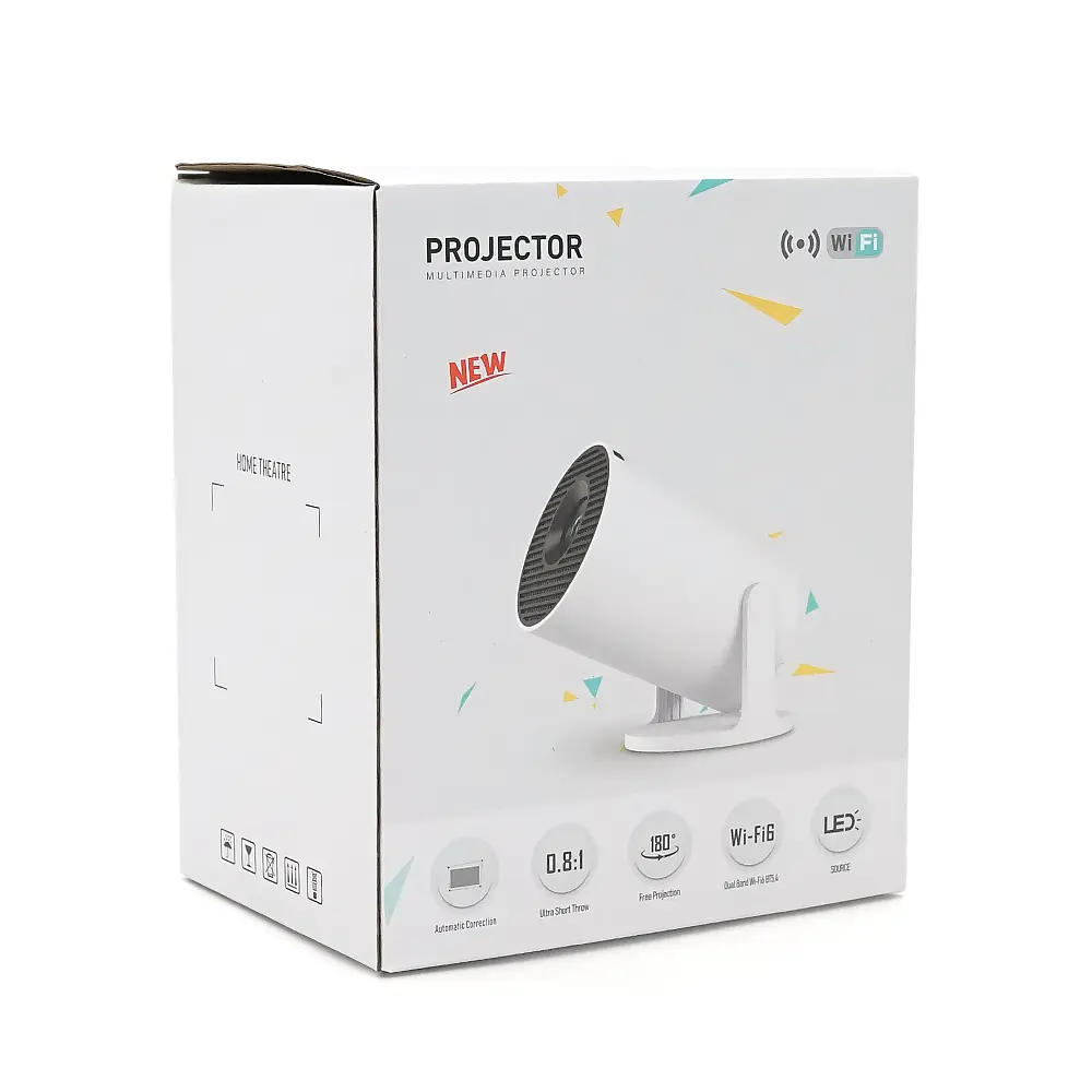 Смарт-проектор Voltronic HY300 PRO+ Android 14 720p 180 ANSI Wi-Fi 2.4+5G White Box - фото 2