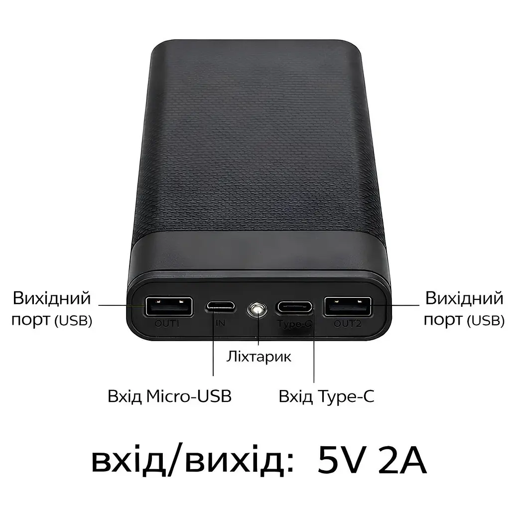 Корпус для Power Bank 8х18650 з Type-C та 2×USB 5V2A – модуль повербанку, бокс для акумуляторів 18650 - фото 4