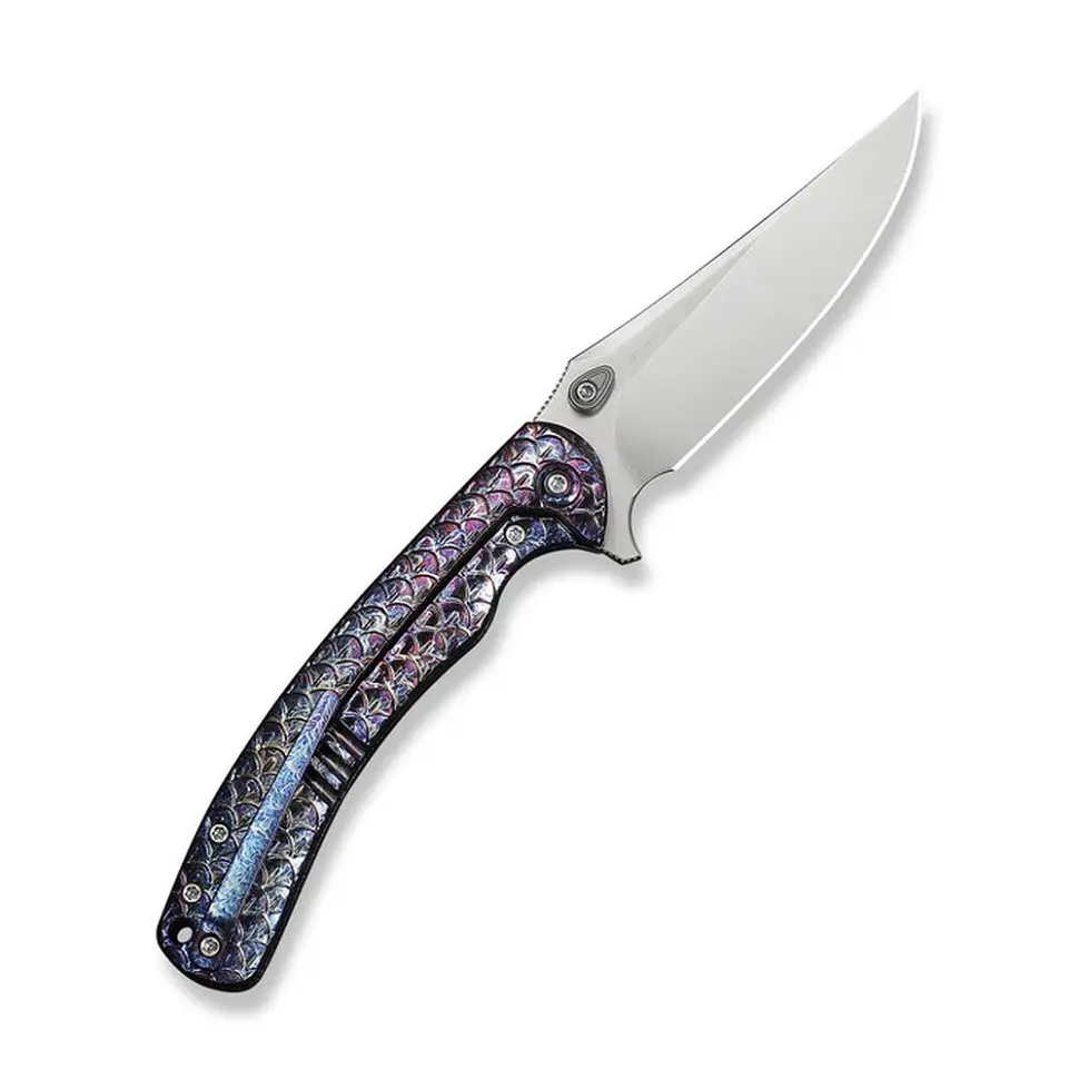 Ніж складаний туристичний Weknife Dracarys, (9.1 см) Böhler M390 / титан 6AL4V полум’яний - фото 2