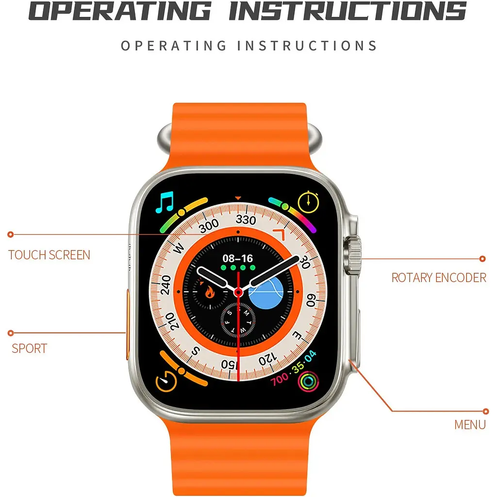 Смарт-годинник Skmei S234 силіконовий ремінець Orange (16700-hbr) - фото 4
