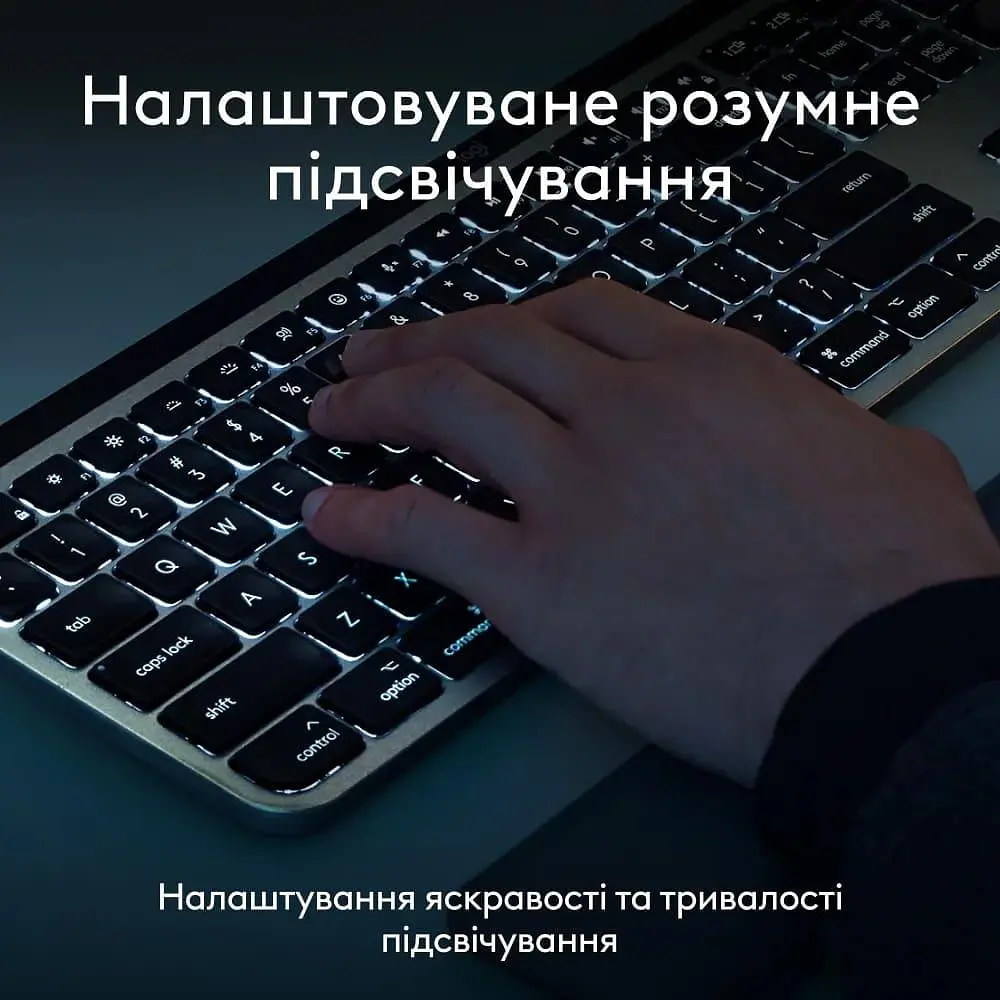 Комплект (клавиатура и мышь) Logitech MX Keys S Combo for Mac (920-012845) Space Grey - фото 9