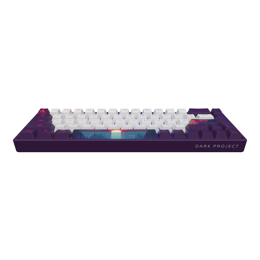 Клавіатура Dark Project Sunrise PBT RGB Mech G3MS Sapphire USB Violet/White (DPP68_GSH_SUNR_ANSI_UA) - фото 3