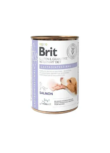 Вологий корм Brit VetDiets з лососем для собак при проблемах з травленням 400г