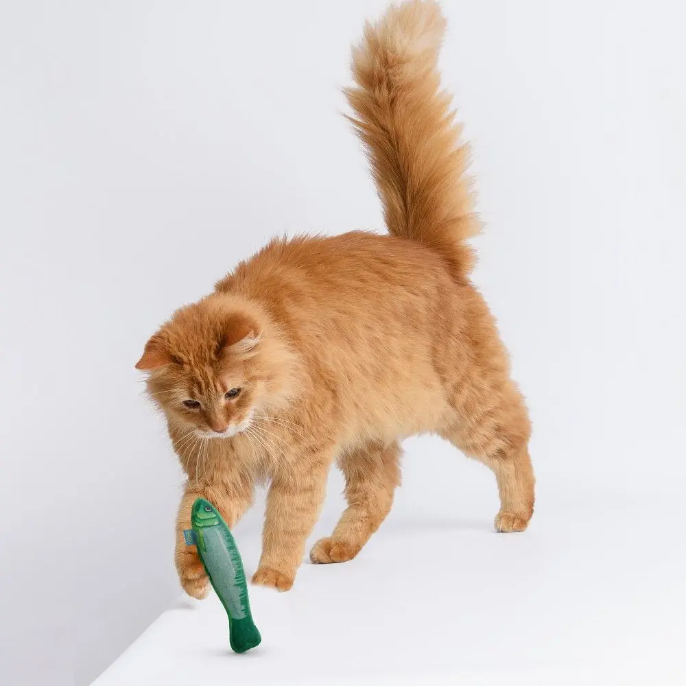 Игрушка для кошек Barksi Сардины с кошачьей мятой и колокольчиком 16.5 см 3 шт. - фото 10