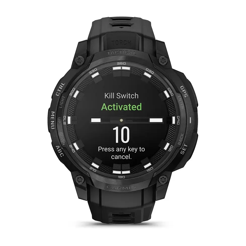 Смарт-годинник Garmin Instinct Crossover Amoled Tactical Black with Black Silicone (010-03398-42) - фото 7