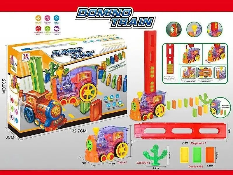 Дитяча іграшка Потяг Доміно на Батарейках Domino Train - фото 7