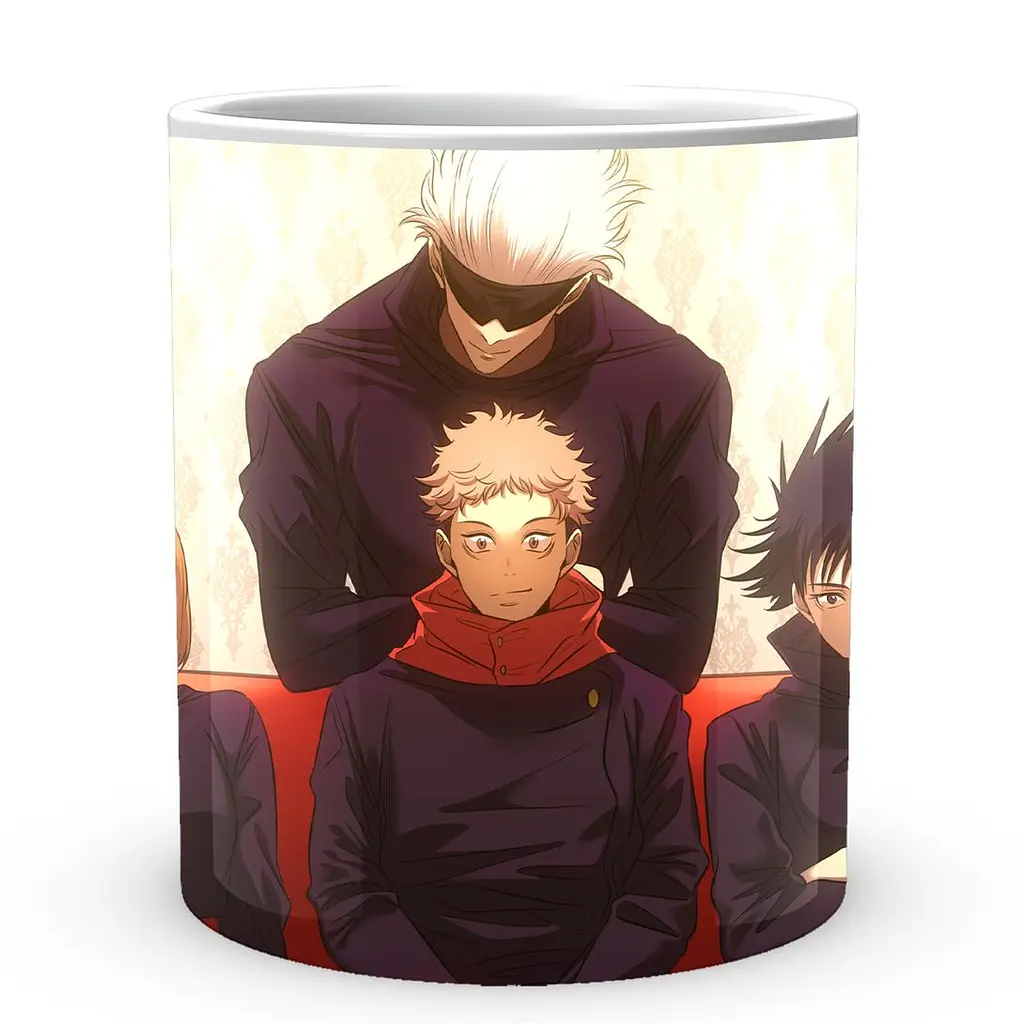 Кухоль GeekLand Jujutsu Kaisen Магічна Битва Ітадорі Нобара Мегумі Годжо 330 мл білий - фото 2