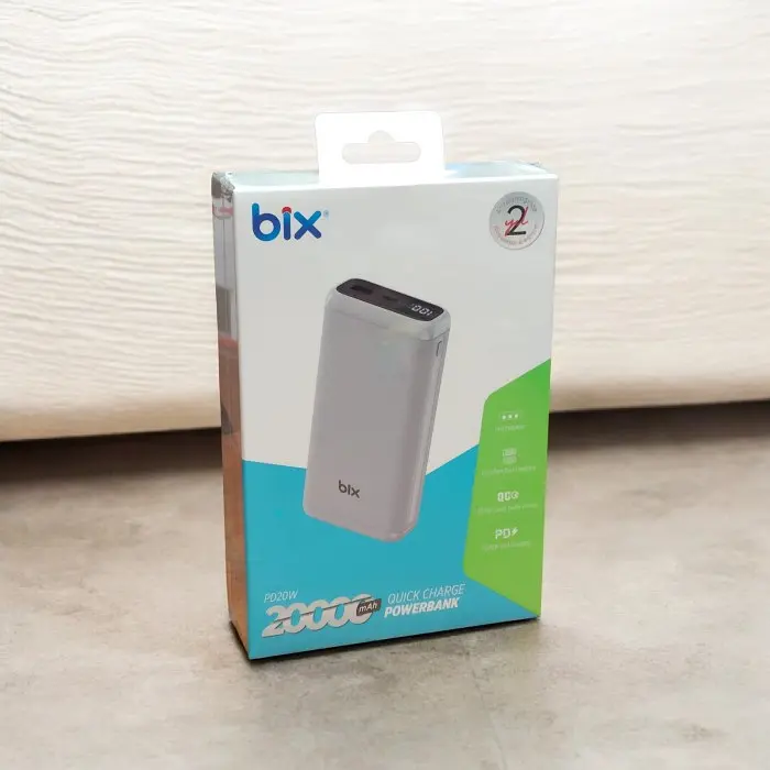 Power Bank BIX BXPB204, ємність 20000 mAh, швидка зарядка PD 20 W, QC 22.5 W, USB A, Type C, LED дисплей, чорний - фото 5
