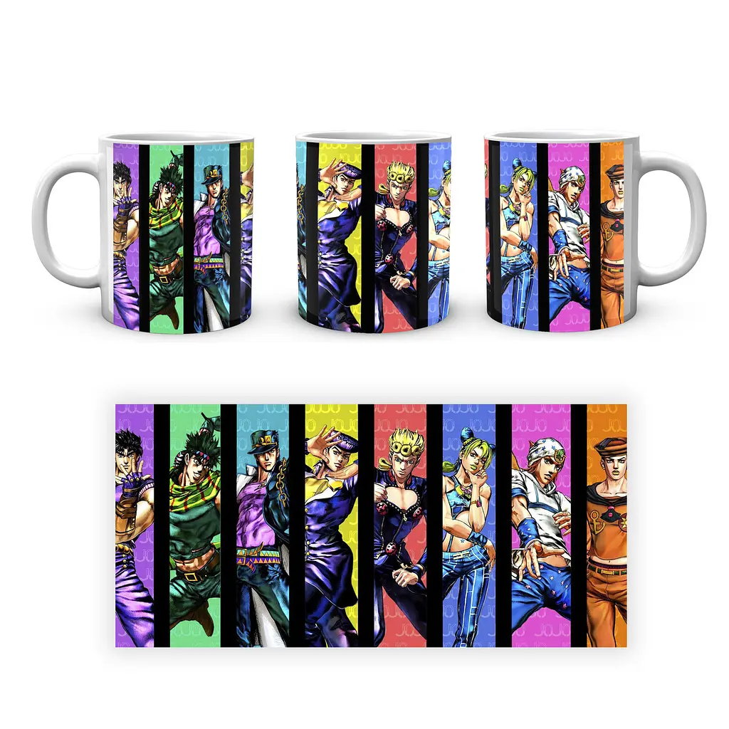 Кружка GeekLand Неймовірні пригоди ДжоДжо JoJo's Bizarre Adventure Головні герої JJ 02.409 - фото 4