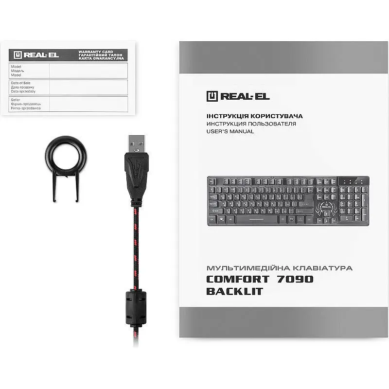 Клавіатура REAL-EL Comfort 7090 Backlit Black (EL123100031) [128767] - фото 11