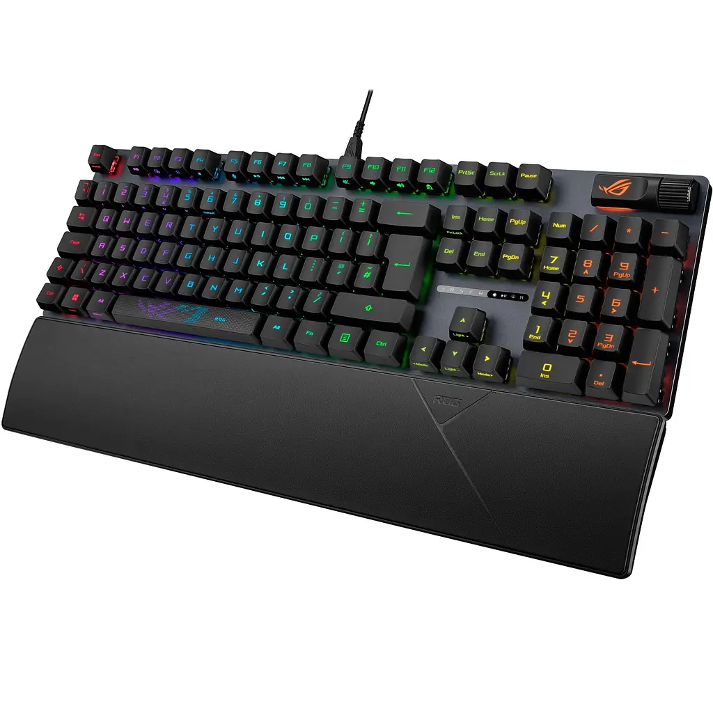 Клавіатура ASUS ROG Strix Scope II RX Red EN/UK USB RGB Black (90MP0350-BKMA00) - фото 3