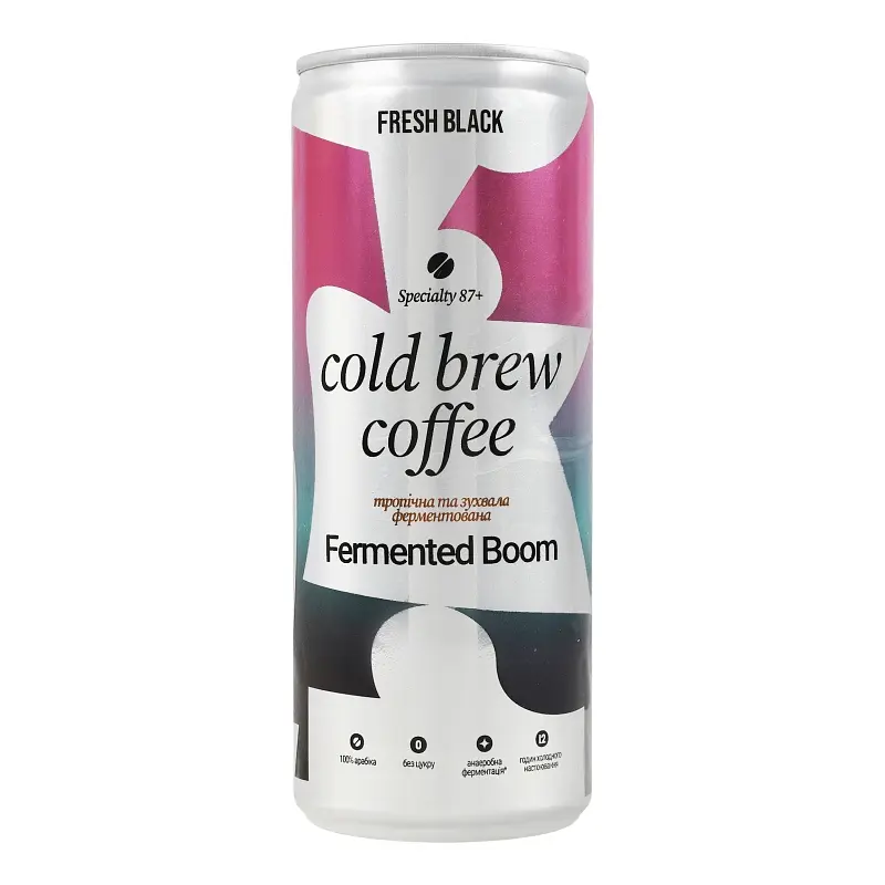 Напій кавовий холодного настоювання Fermented boom Fresh Black з/б 250 мл - фото 2