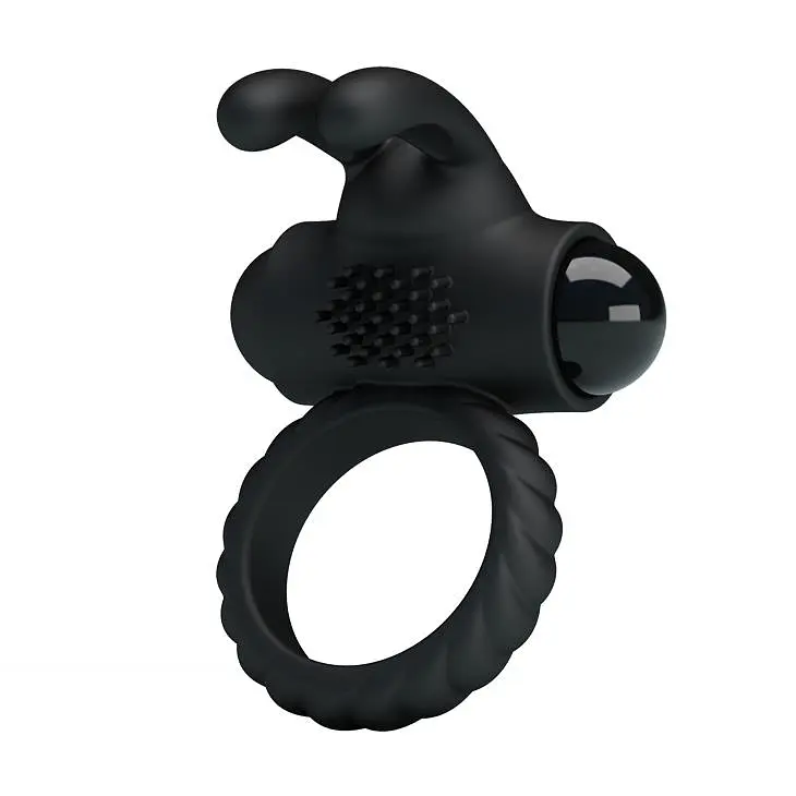 Ерекційне кільце Pretty Love Eudora Penis Ring 2.4 см чорний - фото 8