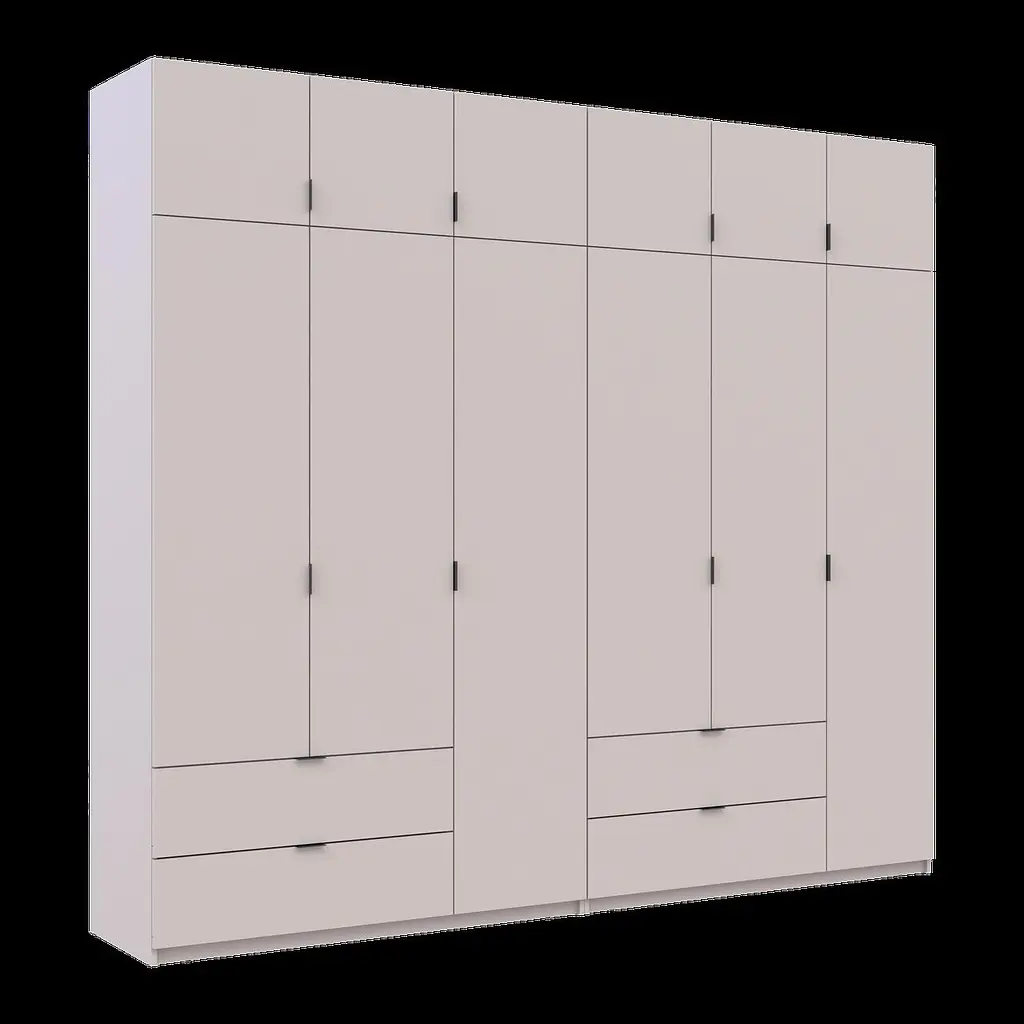 Розпашна Шафа для одягу Doros Лукас Кашемір 3+3 ДСП 270х50х240 (42005116) - фото 6