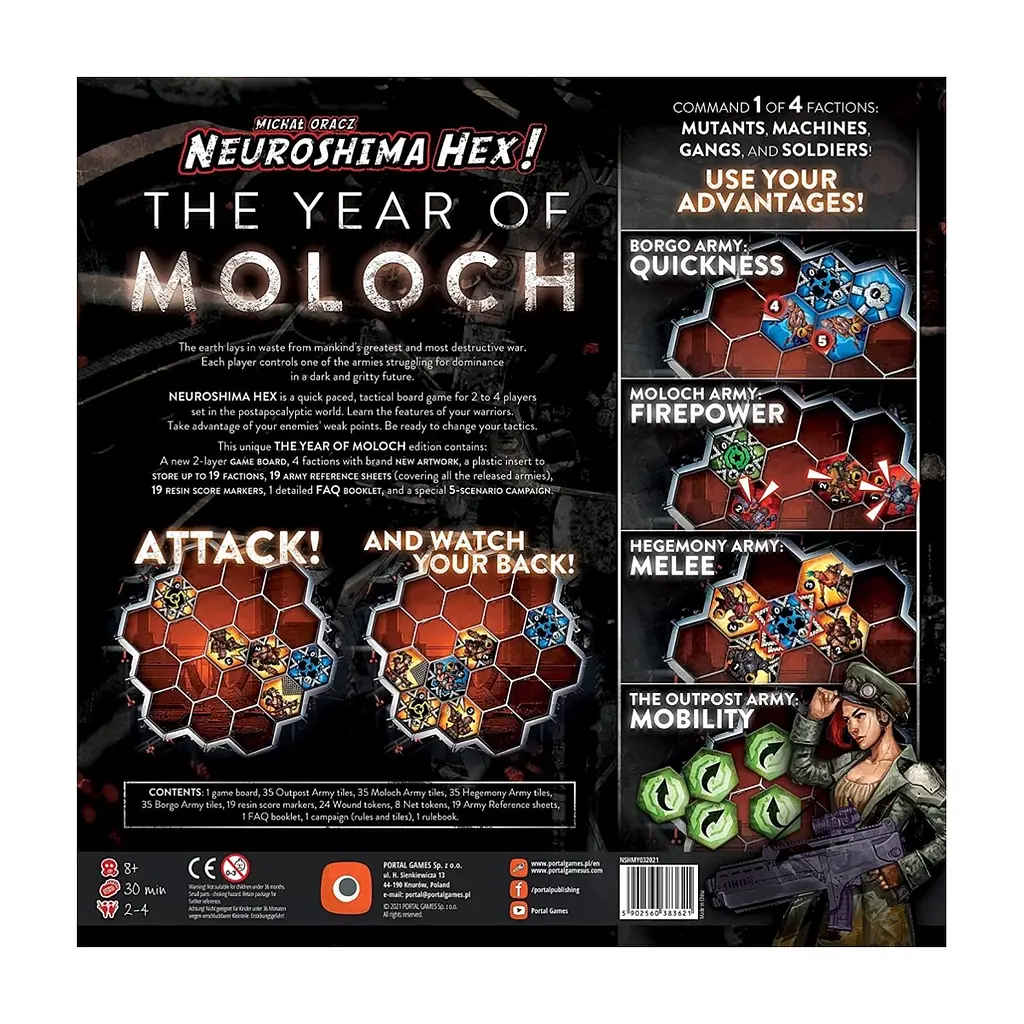 Настільна гра Portal Games Neuroshima Hex 3.0 The Year of Moloch (Нейрошима Хекс 3.0 Рік Молоха), Англійська (5902560383621) - фото 2