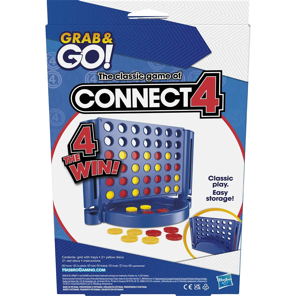 Гра настільна дорожня Hasbro Gaming Grab and Go Connect 4 (F8253) - фото 5
