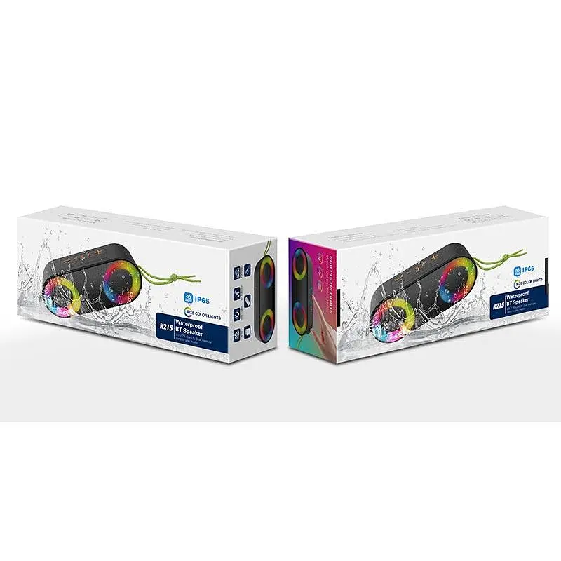 Акустика BKK waterproof BT Speaker K215 BT5.3, TWS, AUX/TF/USB/FM, 2*5W - фото 2