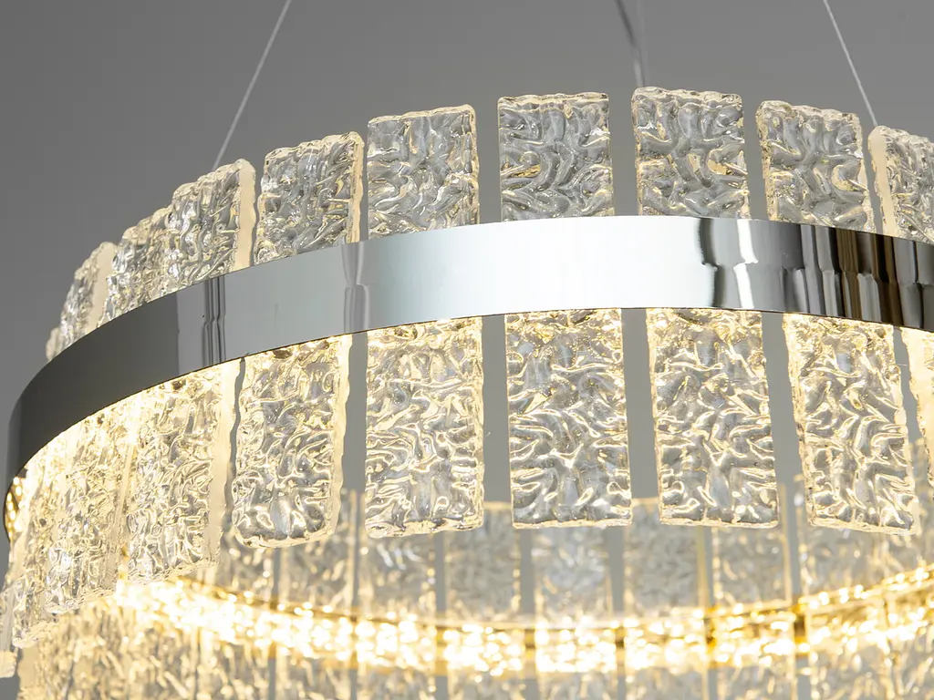 Люстра стельова LED Diasha 828/500CH 66W, хром, для спальні, кришталь, регульована висота - фото 5