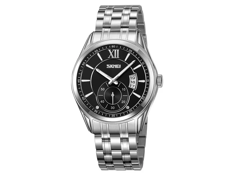 Наручний годинник чоловічий 9319SIBK Silver-Black Skmei acs0030926 - фото 2