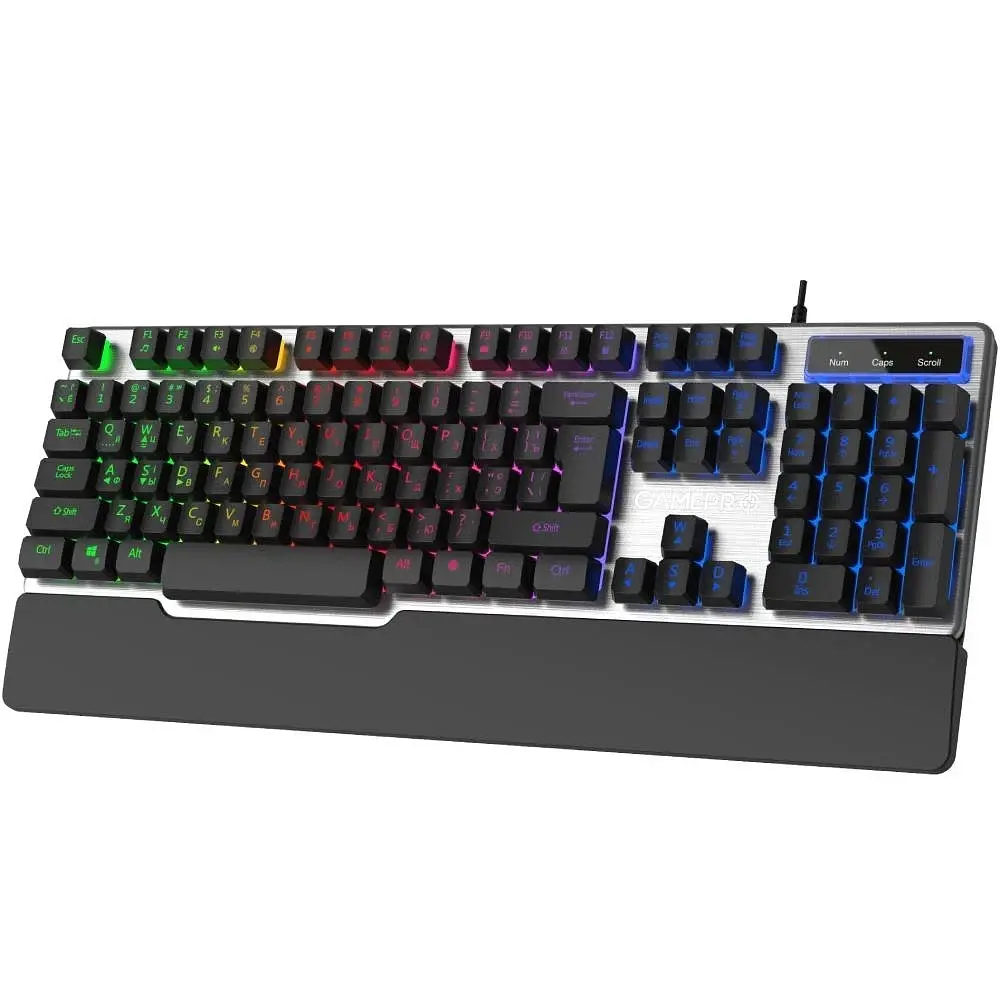 Клавіатура USB GamePro GK599 Stinger RGB Grey (GK599) UA - фото 2