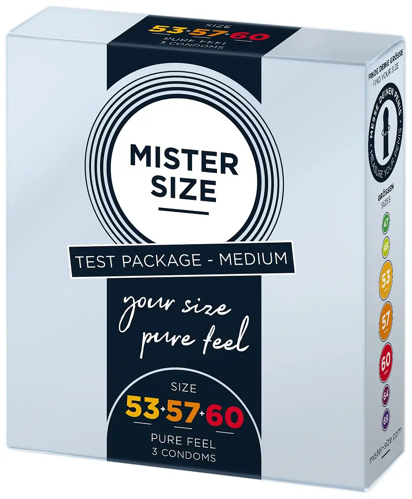 Набор презервативов Mister Size - pure feel - 53-57-60 (3 condoms), 3 размера, толщина 0,05 мм Mister Size SO8040 101847 - фото 3