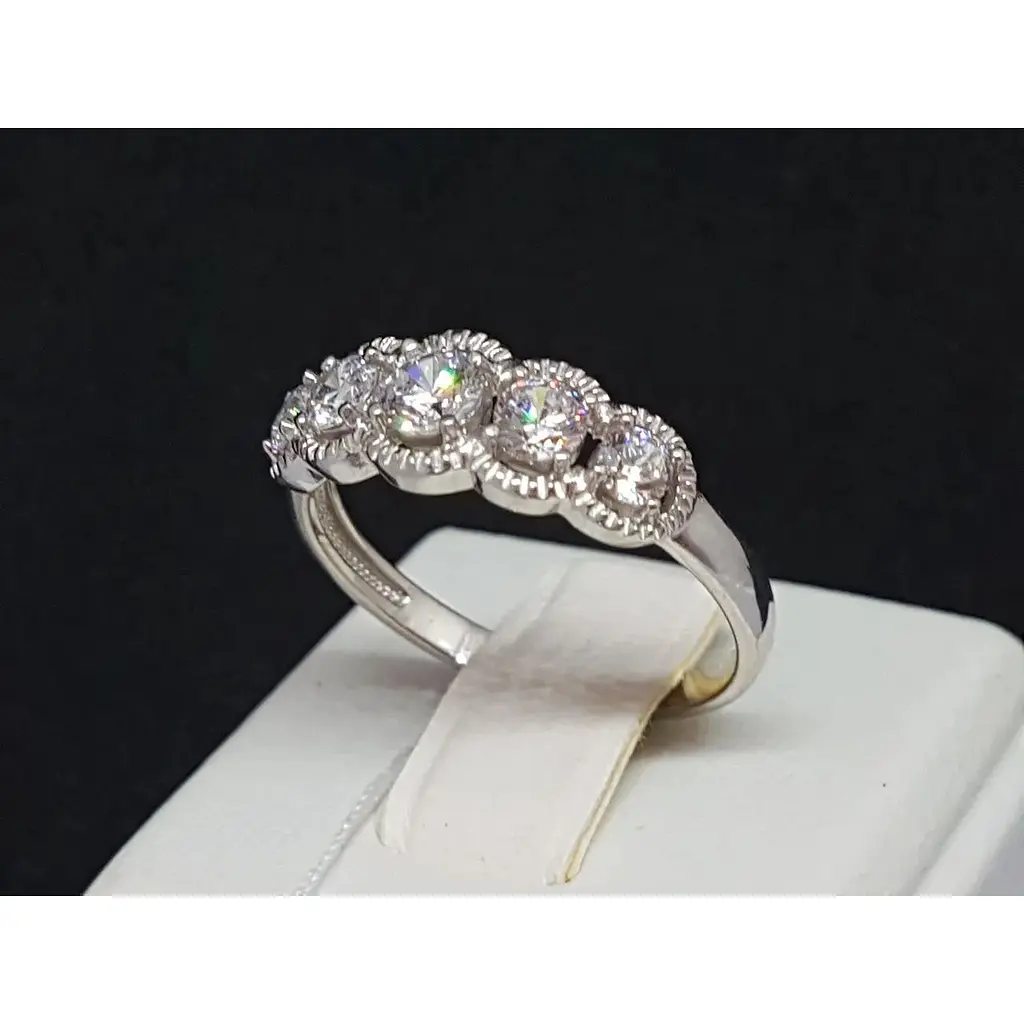 Срібне кільце Лазурит з фіанітами. 15100р 18,5 - фото 3