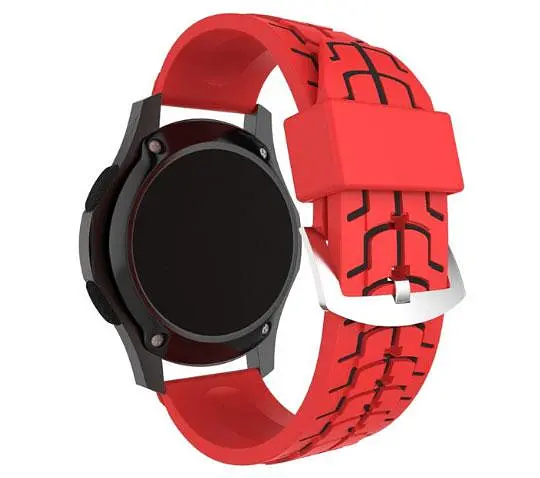 Силиконовый ремешок Primo Splint для часов Samsung Gear S3 Classic SM-R770/Frontier RM-760 Red Black - фото 2