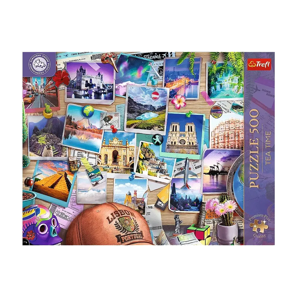 Пазл Trefl Premium Plus Tea Time : Спогади про подорожі 500 елементів (5900511376166) - фото 3