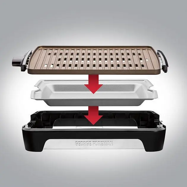Гриль George Foreman Smokeless BBQ Grill барбекю 1606 Вт чорний (25850-56) - фото 4