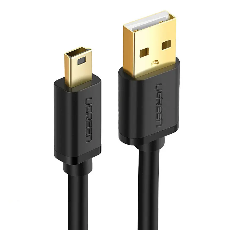 Кабель Mini USB Ugreen US132 для заряджання та передачі даних 0.5 м Чорний (10354)