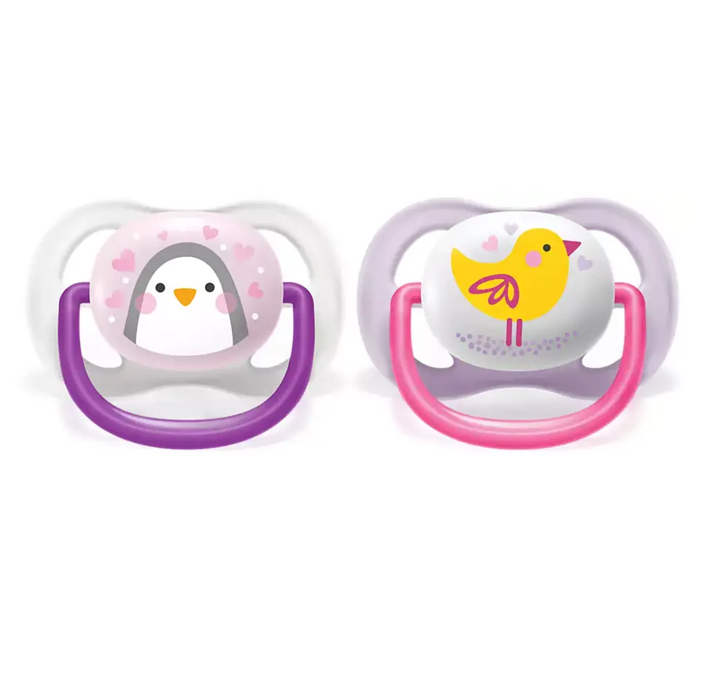 Пустушка Philips Avent Ultra Air Animal для дівчинки, 0-6 місяців, 2 шт. (SCF080/06) - фото 4