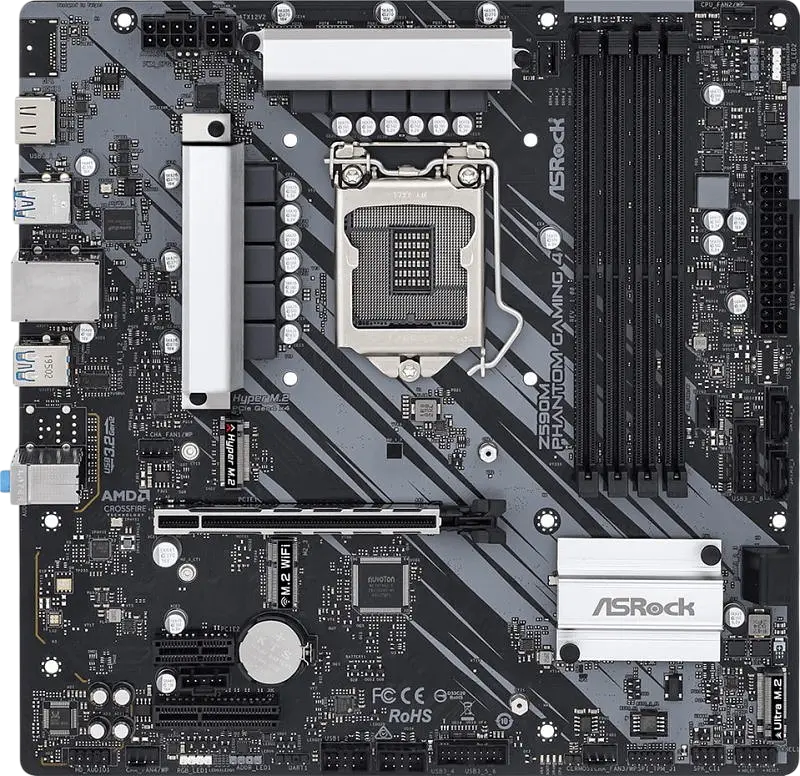 Материнська плата ASRock Z590M Phantom Gaming 4 (Z590M PHANTOM GAMING 4) Б/В - фото 2