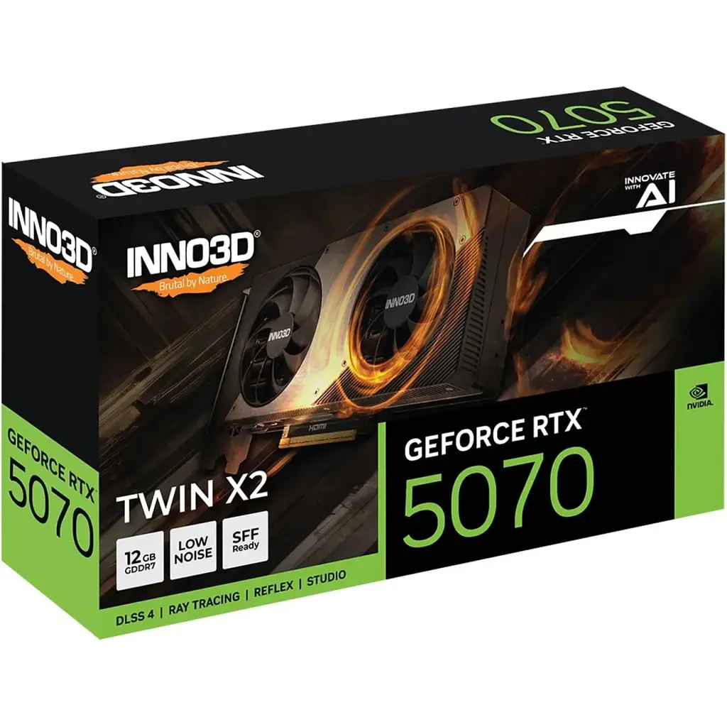 Відеокарта Inno3D GeForce RTX 5070 Twin X2 12G [N50702-12D7-195064N] UA [135645] - фото 10