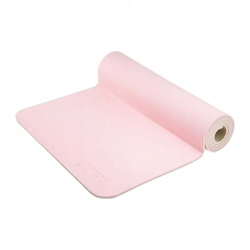 Килимок (мат) спортивний 4FIZJO TPE 180 x 60 x 0.6 см для йоги та фітнесу Pink/Grey (P-5907739317063) - фото 5