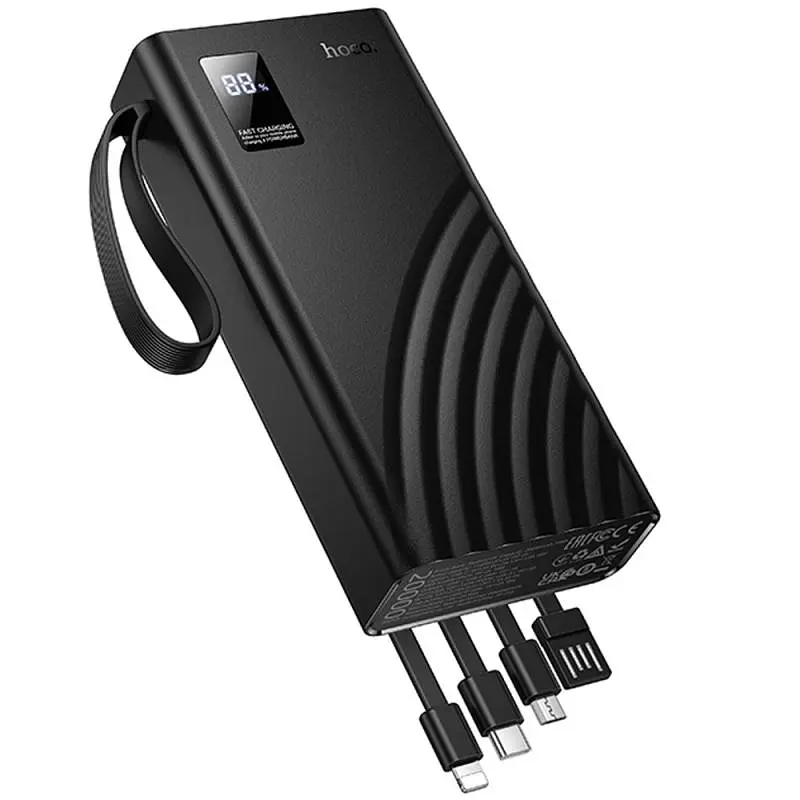 Портативний ЗП Power Bank Hoco J155 Shine 22.5W+PD20W with 4 cables 20000 mAh Black - фото 3
