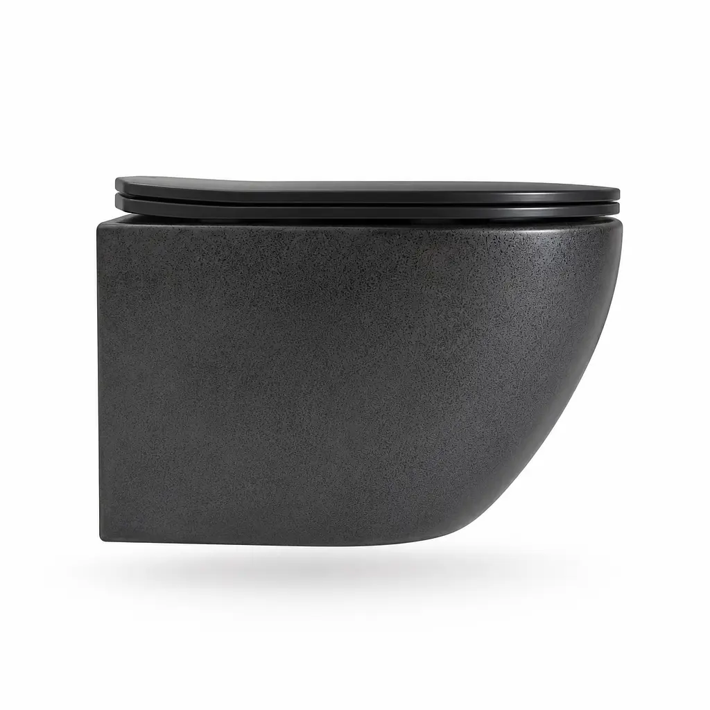 Підвісний безободковий унітаз VBI Vulcano Tornado space black matt VBI-020428 - фото 2