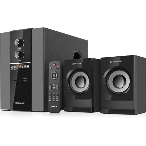 Колонки 2.1 M-355 Black сателлиты 2 x 12 Вт. REAL-EL teh0021034 - фото 3