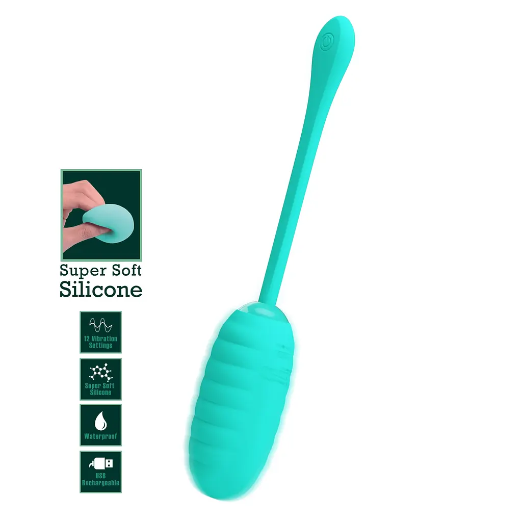 Віброяйце PRETTY LOVE Kirk Green 12 function vibrations PRETTY LOVE BI-014654-4 98609 - фото 5