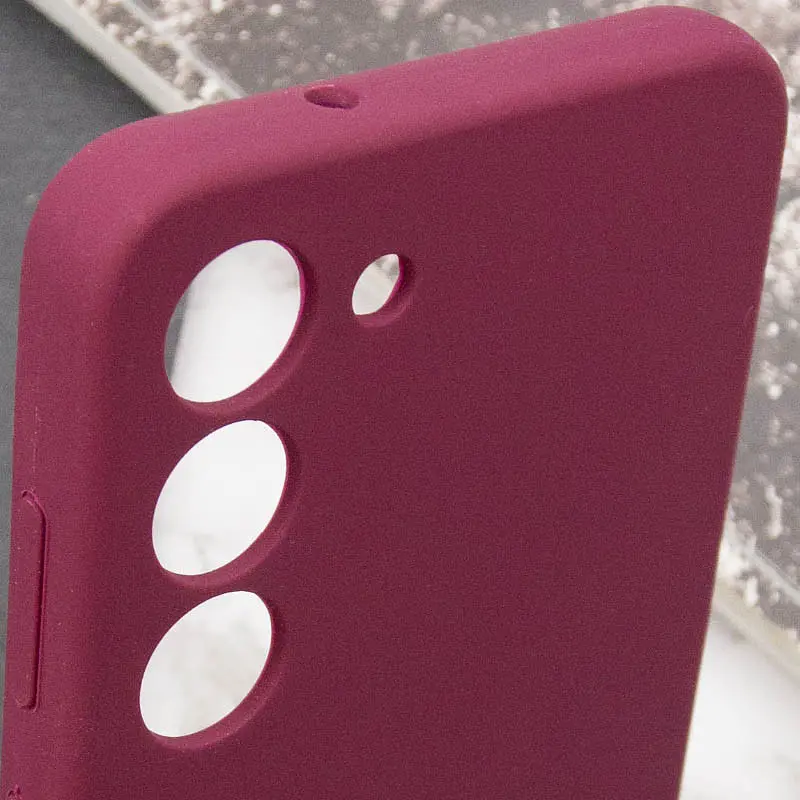 Чохол Silicone Cover Lakshmi Full Camera (AAA) для Samsung Galaxy S22 Бордовий / Plum - фото 6