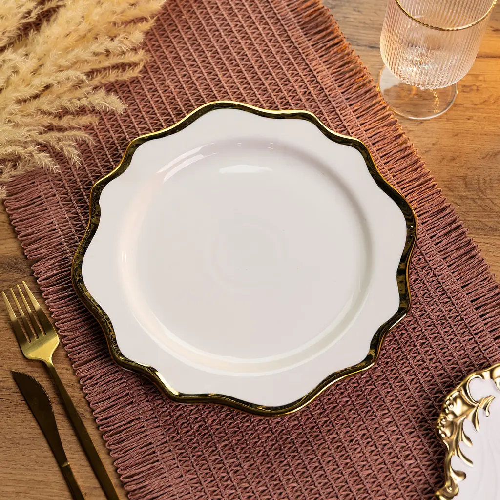 Тарілка десертна порцелянова Antique White 20 см Yiwu HKPP-8 - фото 2