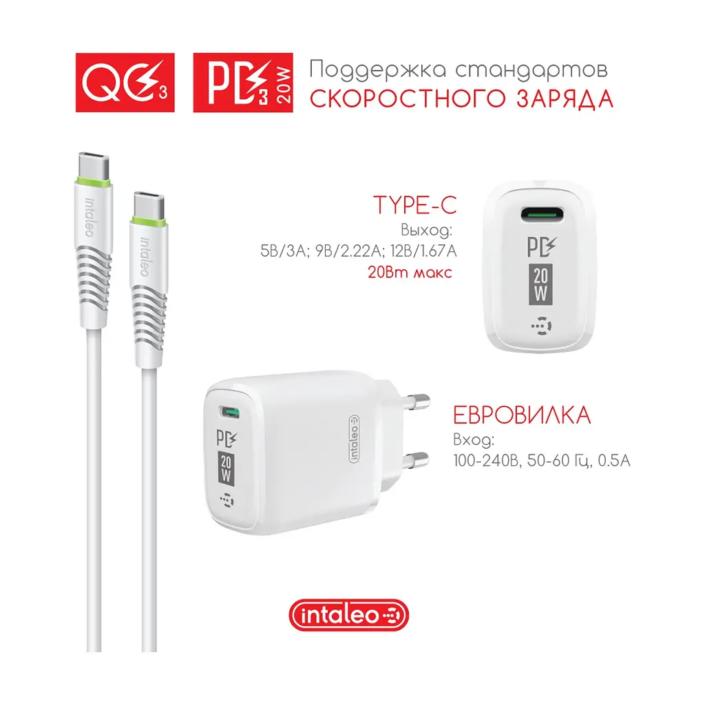 Зарядное устройство для Intaleo TCGQPD120T (1283126509988) - фото 4